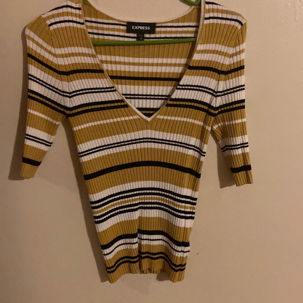 Express shirt - mustard yellow white black - Medium